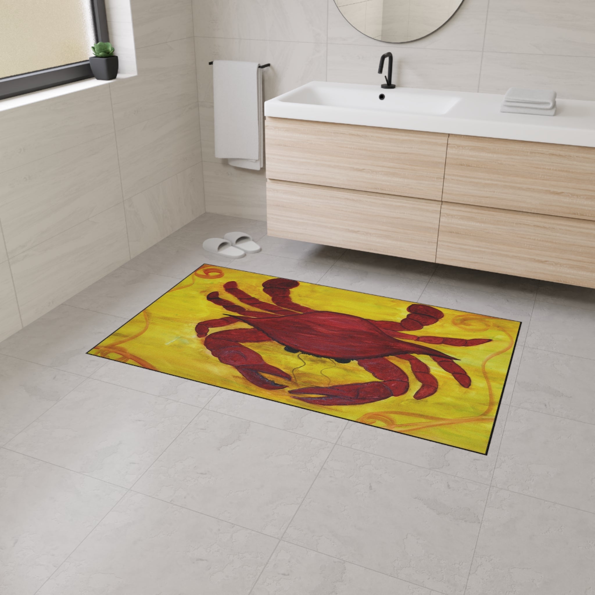 Red Crab Heavy-Duty Floor Mat — Coastal Nautical Doormat