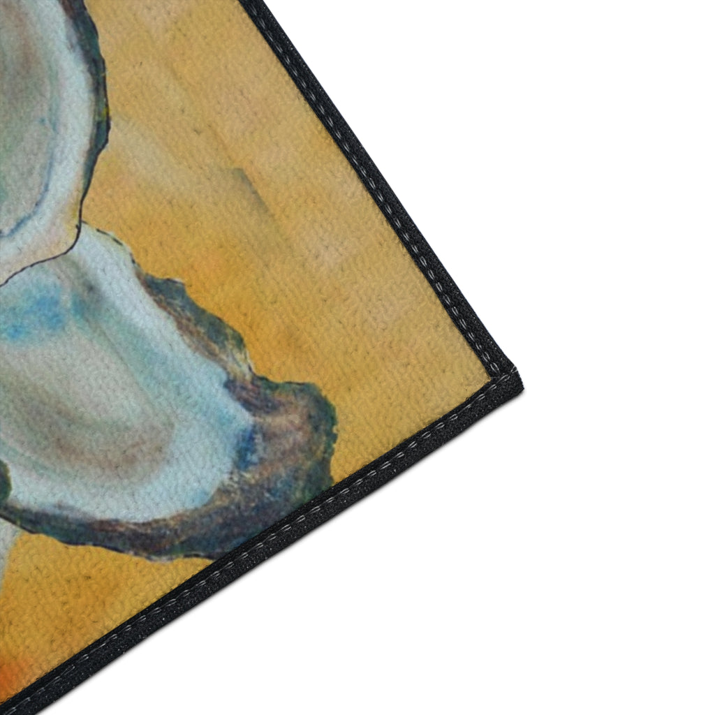 Oyster Shell Heavy-Duty Floor Mat — Coastal Seaside Entry Rug