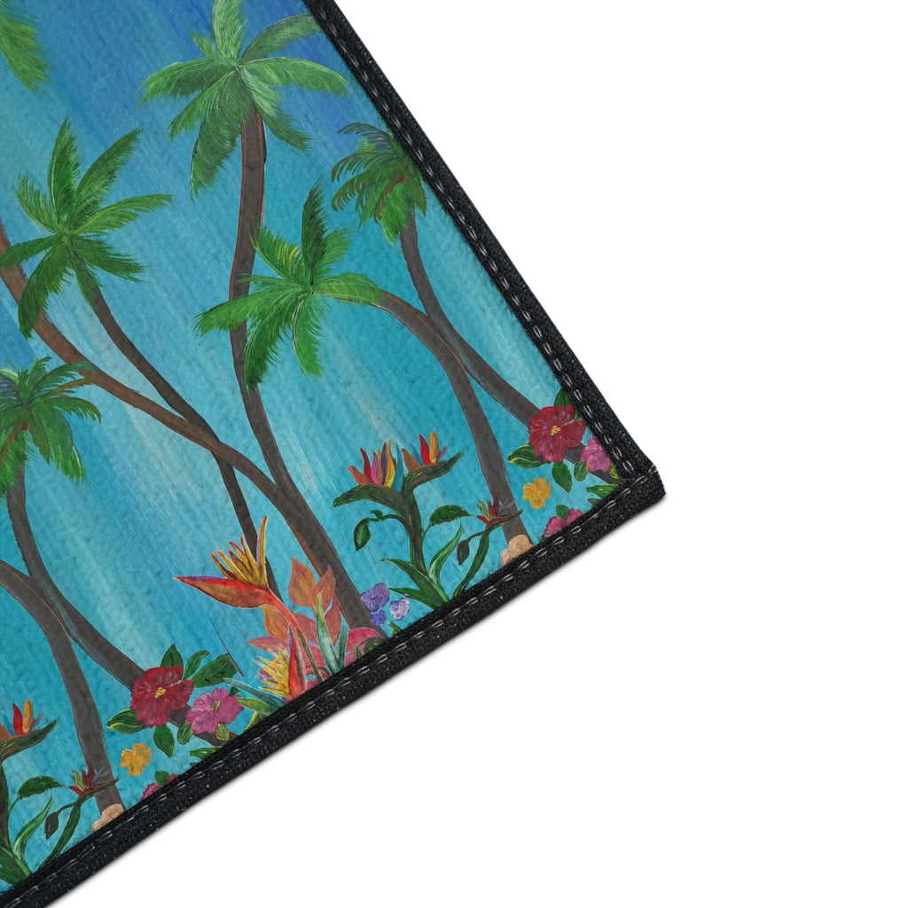 Tropical Palm Doormat — Heavy-Duty Outdoor Floor Mat