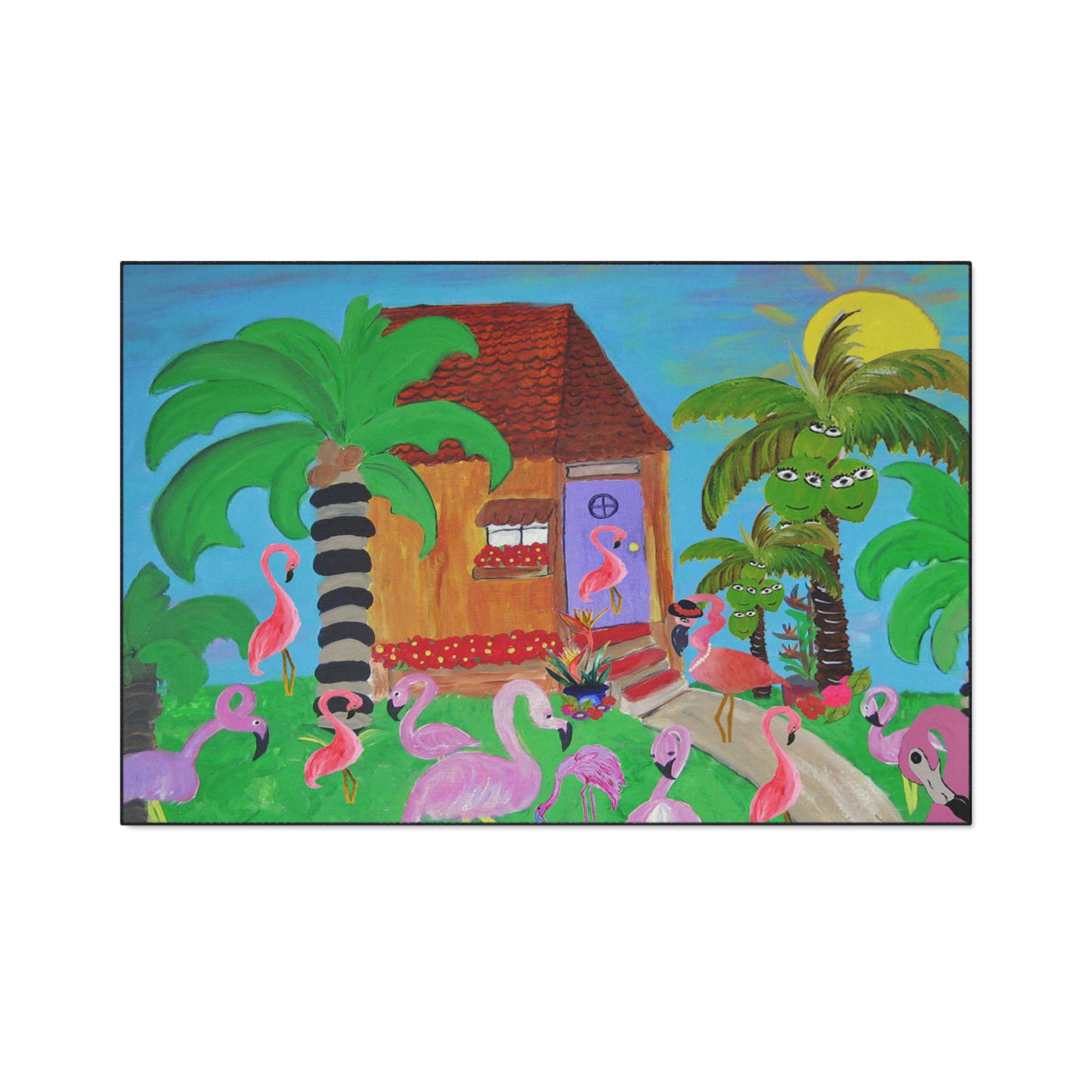 Tropical Flamingo Doormat — Heavy Duty Outdoor/Indoor Floor Mat