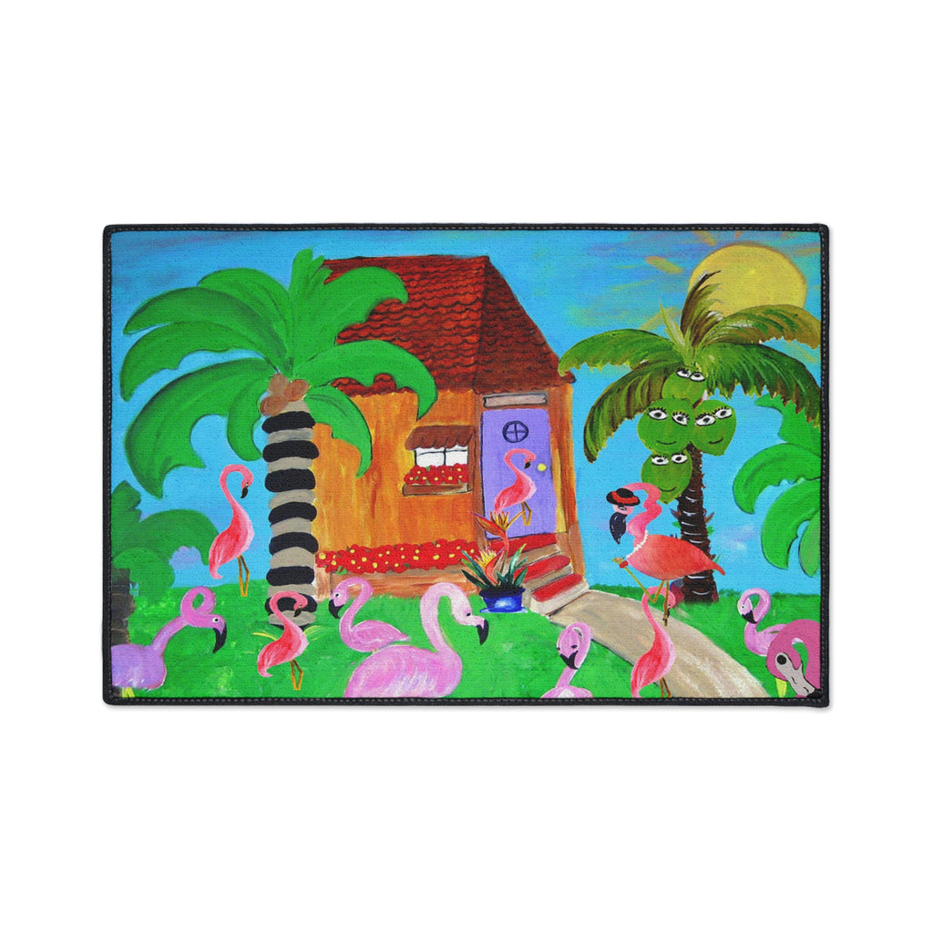 Tropical Flamingo Doormat — Heavy Duty Outdoor/Indoor Floor Mat