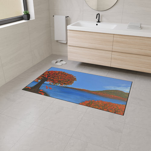 Autumn Lakeside Floor Mat — Heavy Duty Non-Slip Entrance Rug