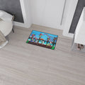 Christmas Pelican Party Cocktails Beach Mat — "Merry Christmas" Holiday Doormat