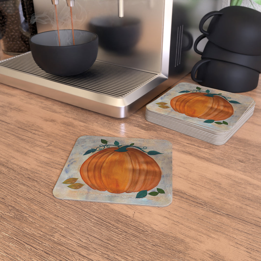 Autumn Pumpkin Coasters — Fall Drink Coasters