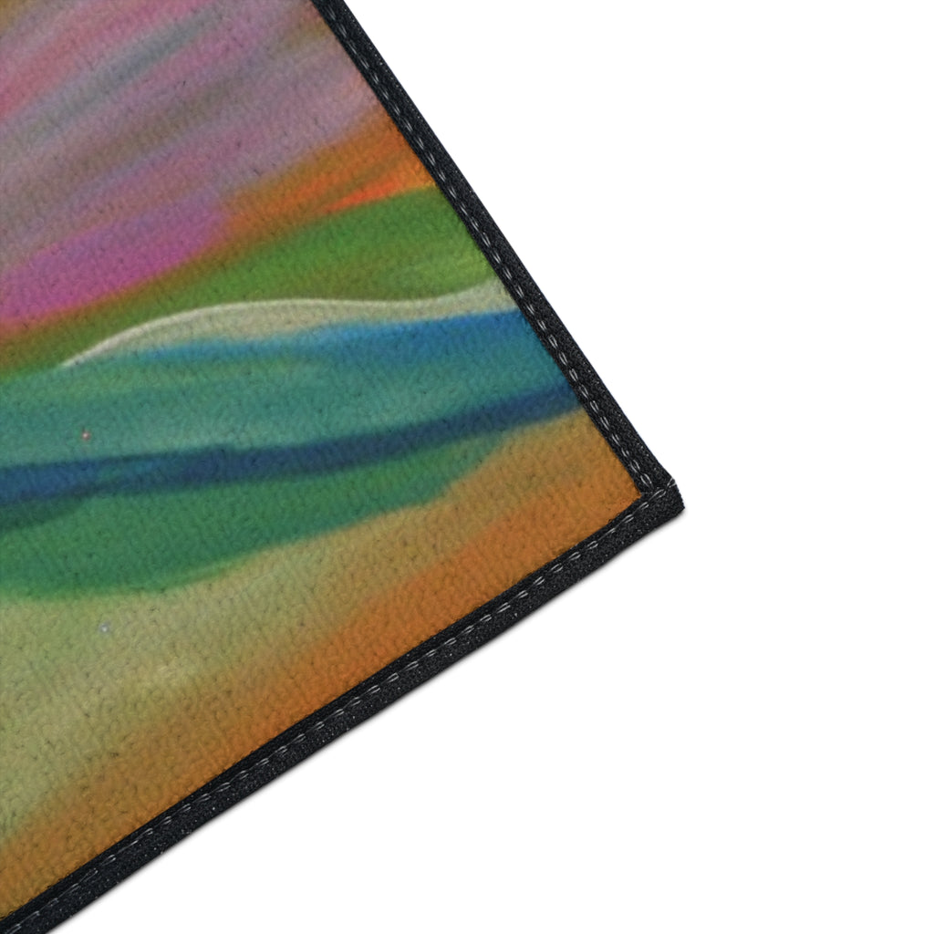 Retro Colorful Tree Heavy-Duty Floor Mat — Vibrant Abstract Welcome Rug