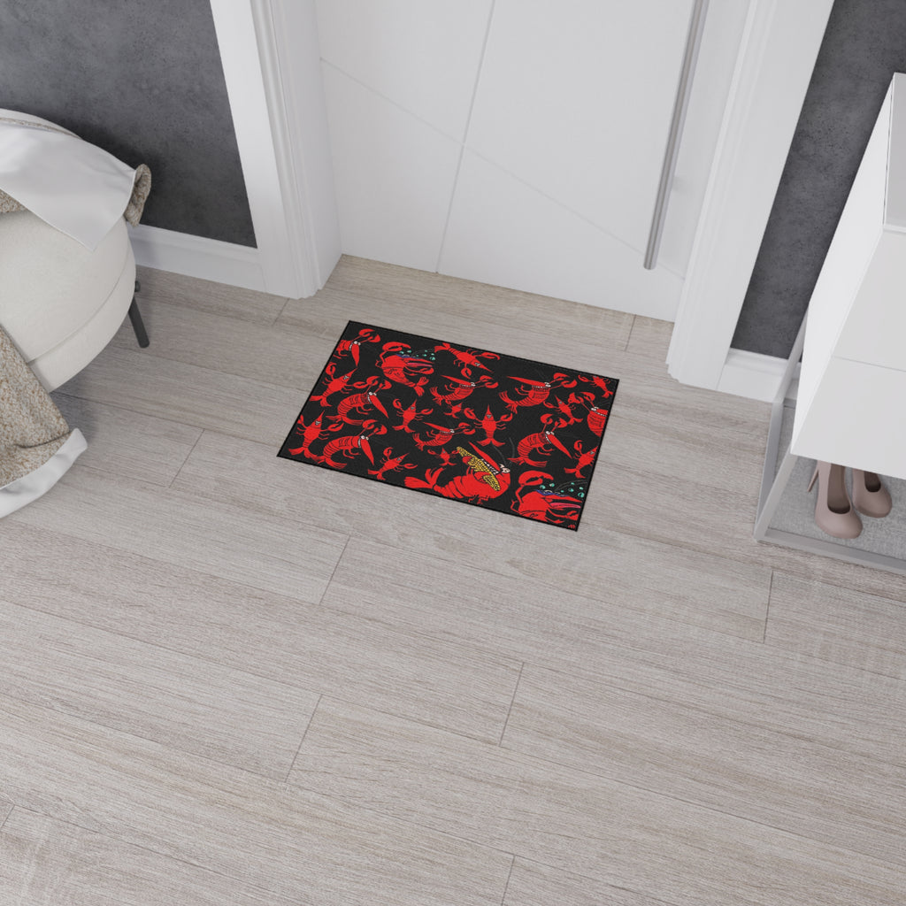 Crawfish Pattern Floor Mat — Heavy-Duty Non-Slip Doormat for Kitchen & Entry