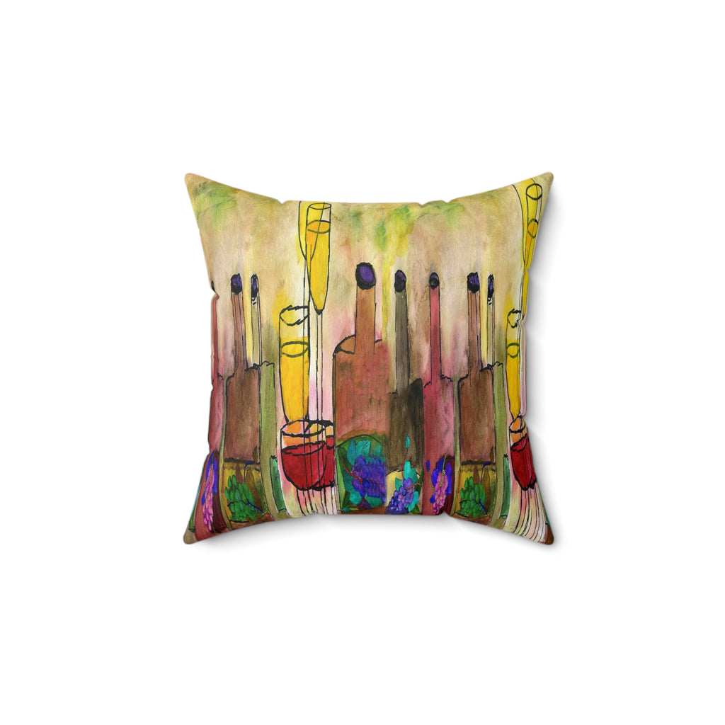 Tuscany Wine Bar Decorative Pillow — Abstract Candlelight Art