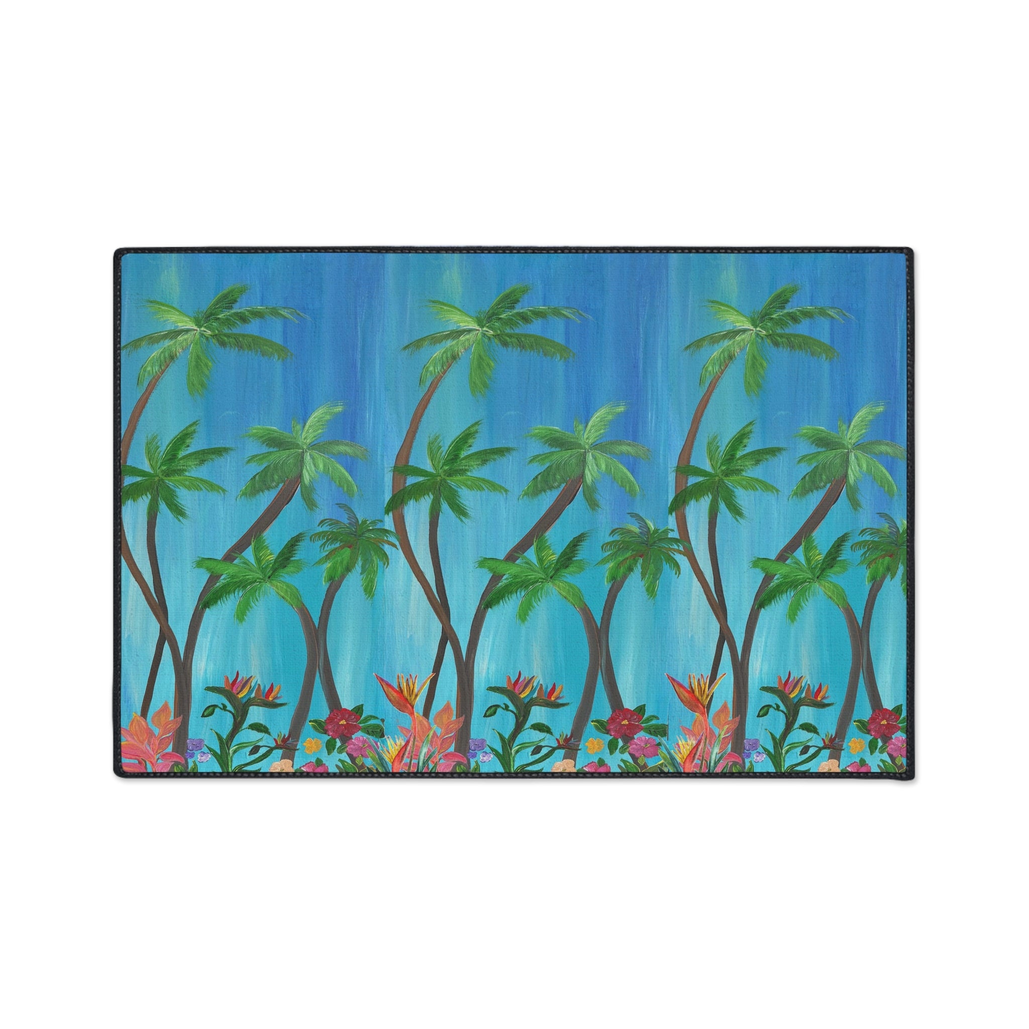 Tropical Palm Doormat — Heavy-Duty Outdoor Floor Mat
