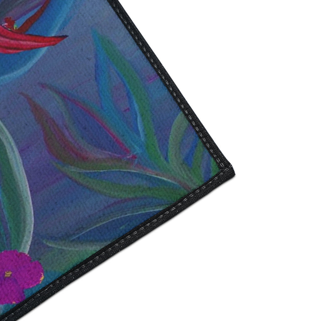 Tropical Flamingo Floor Mat — Colorful Jungle Bird Doormat