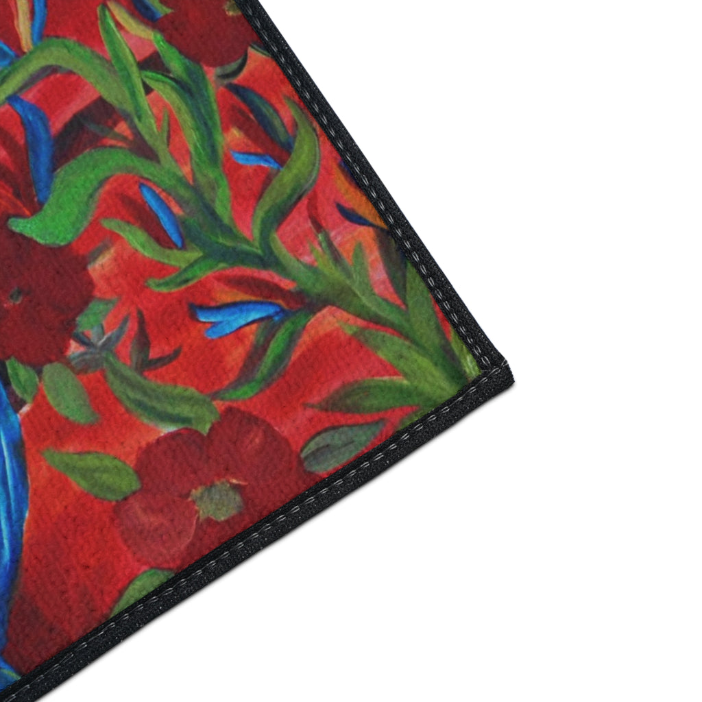 Tropical Macaw Floor Mat — Heavy-Duty Non-Slip Door Rug