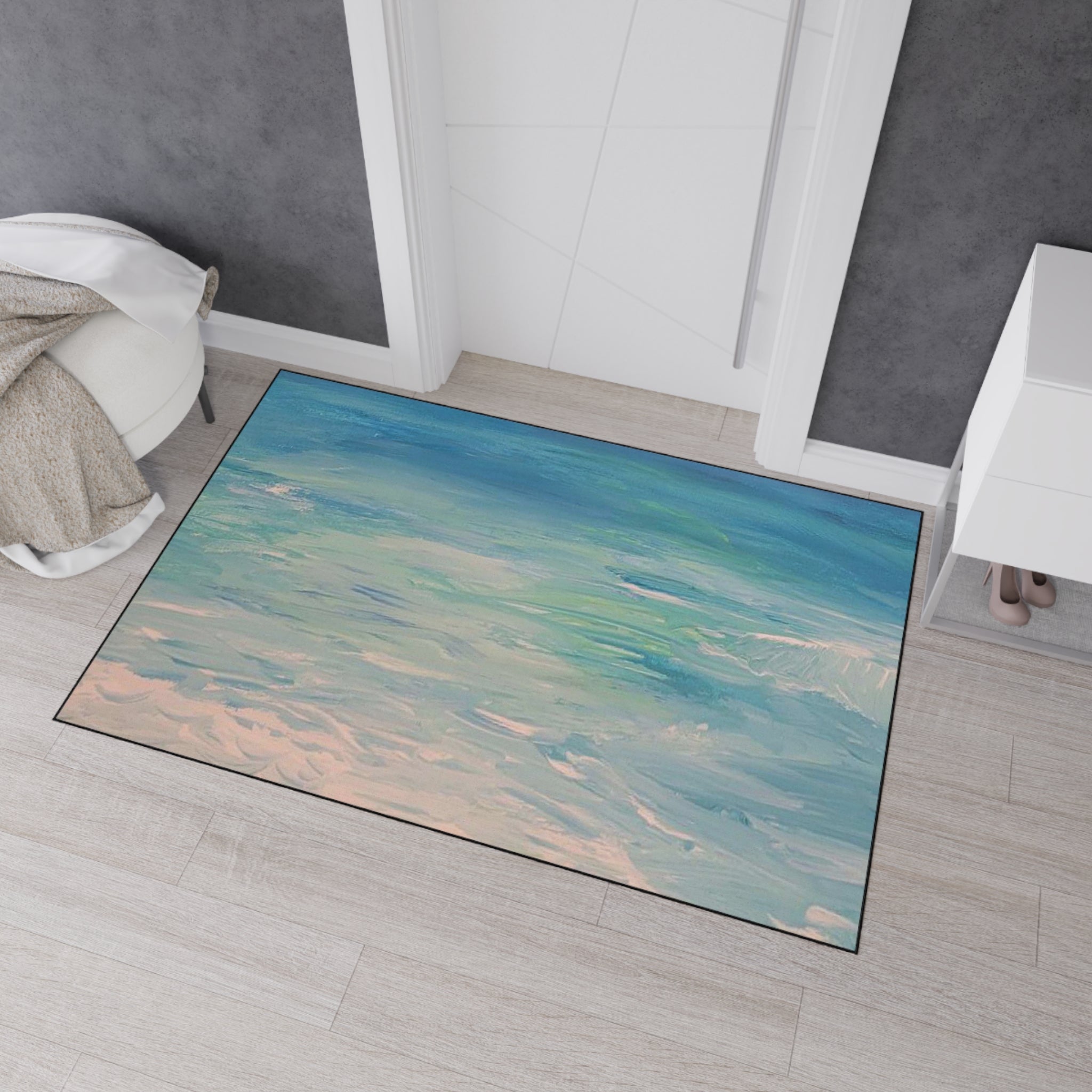 Clearwater Beach Ocean Breeze Heavy-Duty Floor Mat Rug