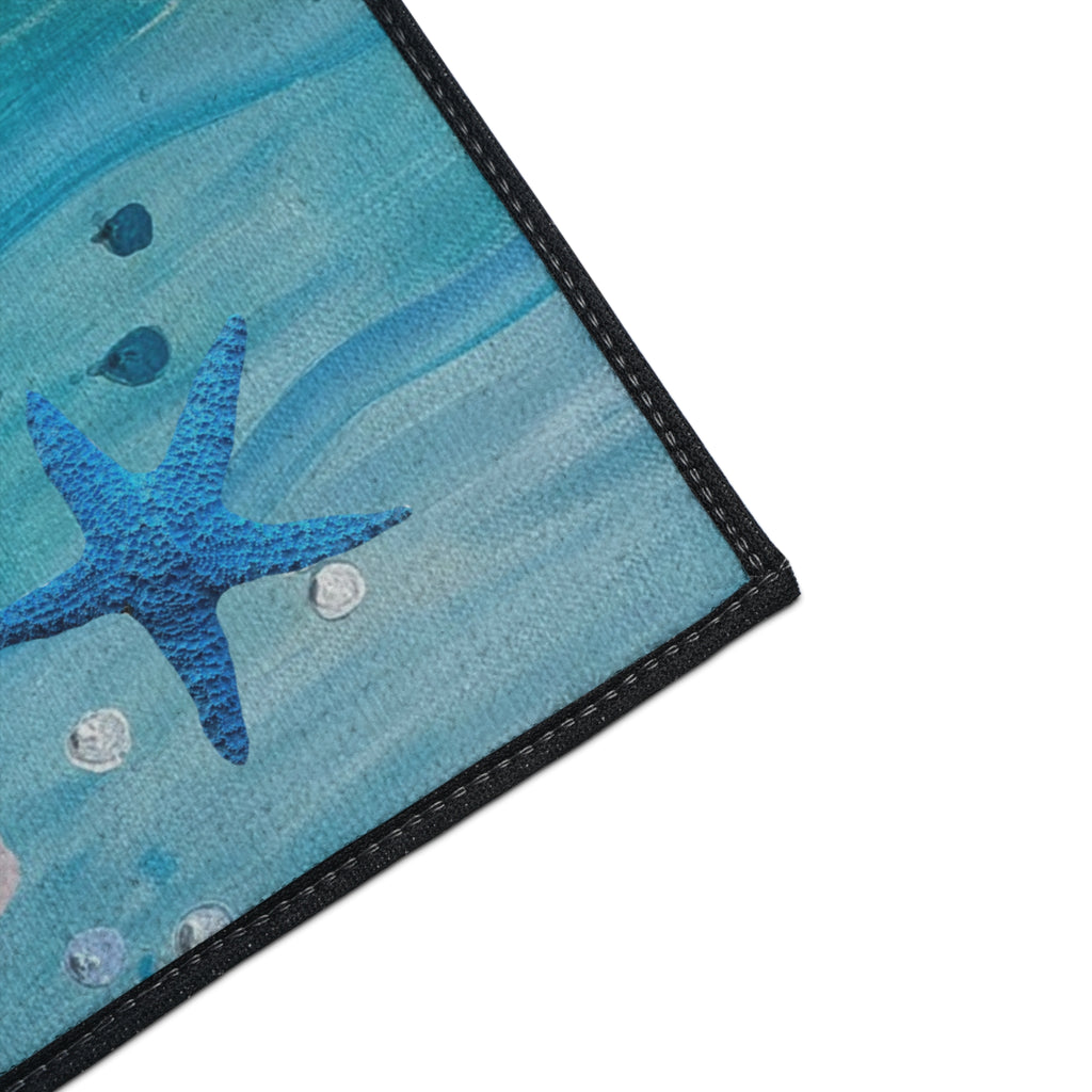 Blue Crab Beach Floor Mat – Coastal Ocean Decor Doormat