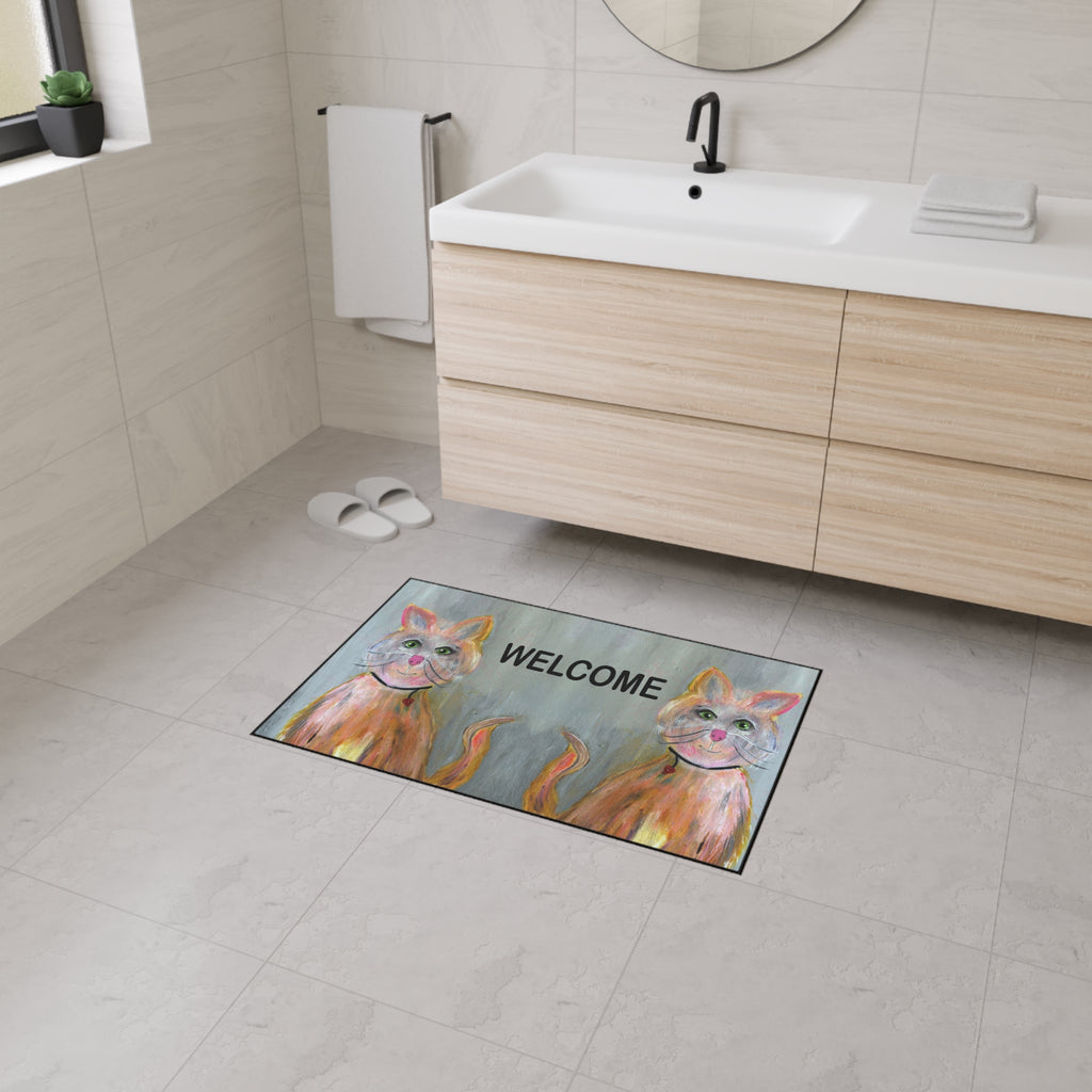 Welcome Cat Heavy Duty Floor Mat
