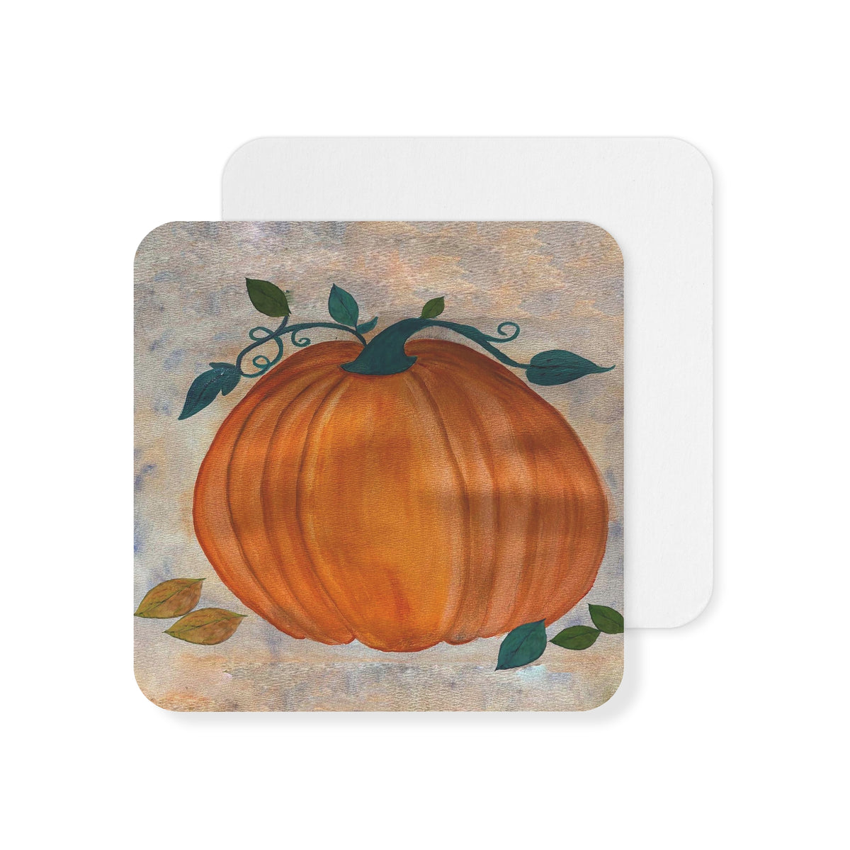 Autumn Pumpkin Coaster Set — Fall Drink Coasters (50/100 PCS)