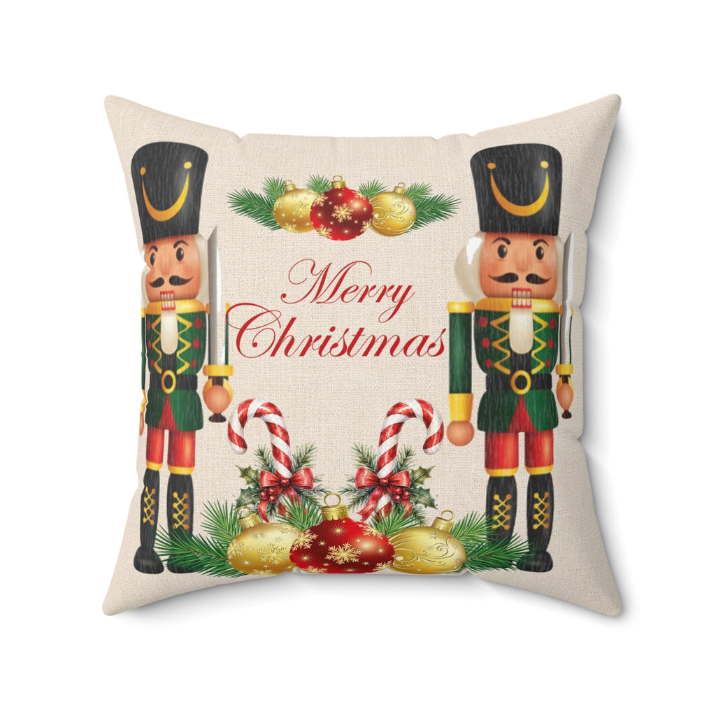 Nutcracker Merry Christmas Decorative Pillow