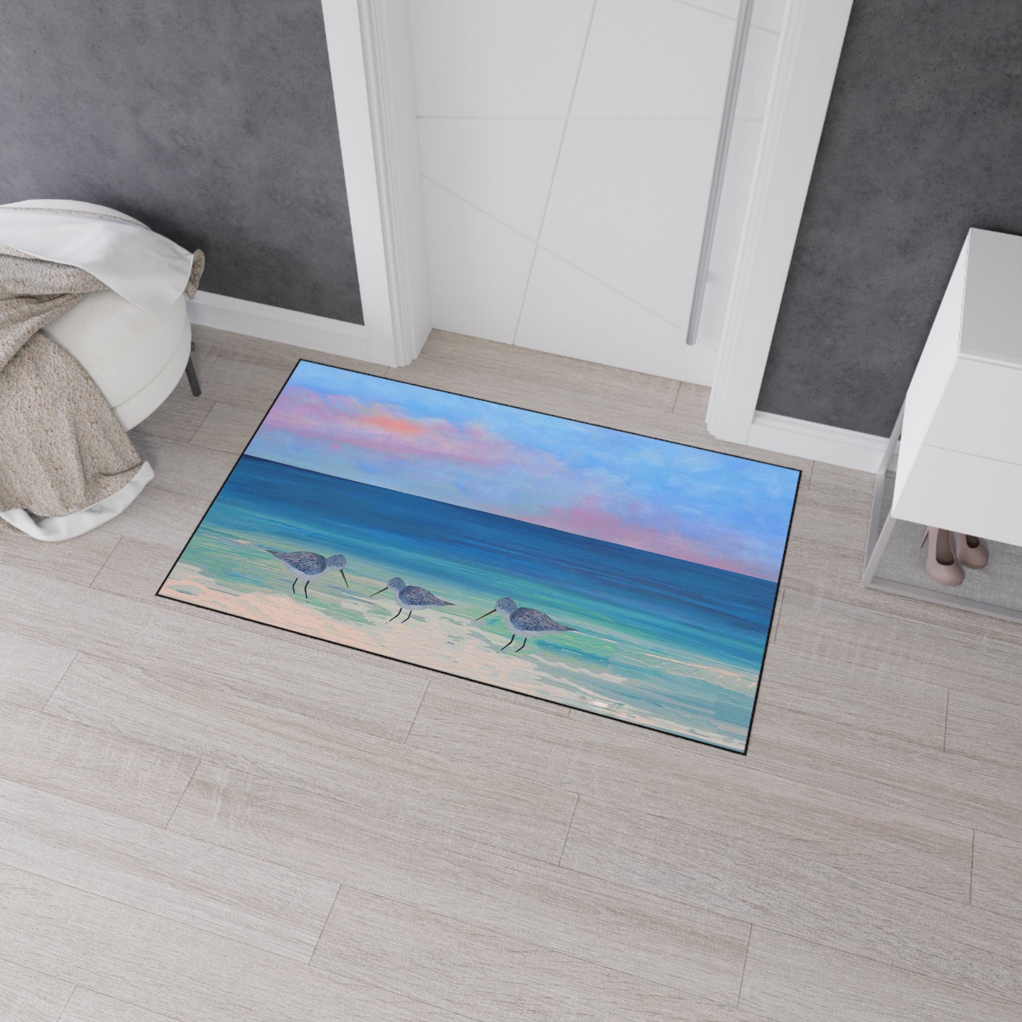 Sandpipers Coastal Shorebirds Heavy-Duty Floor Mat