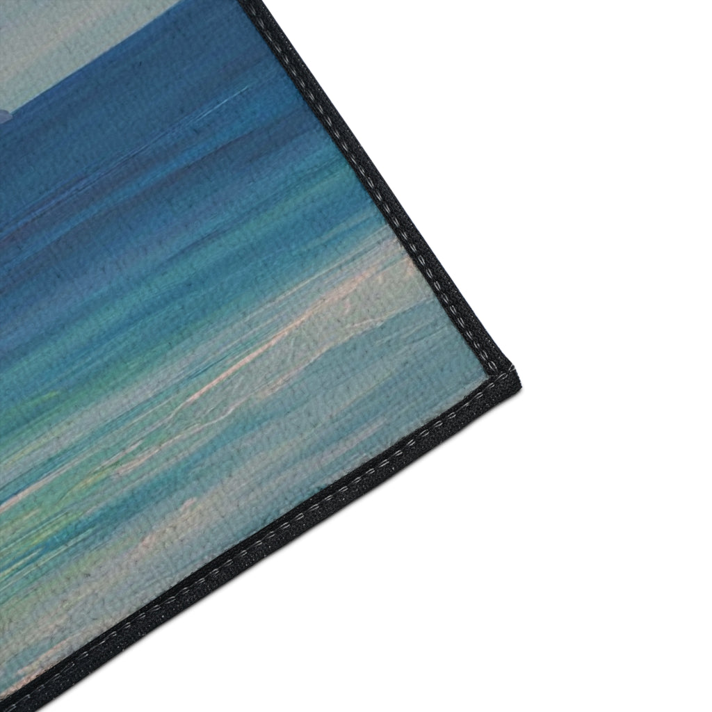 Dolphin Ocean Jump Heavy-Duty Floor Mat Coastal Beach house doormat