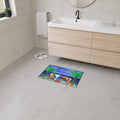 Heavy Duty Floor Mat — "At '4' We Pour" Tropical Cocktail Beach Doormat