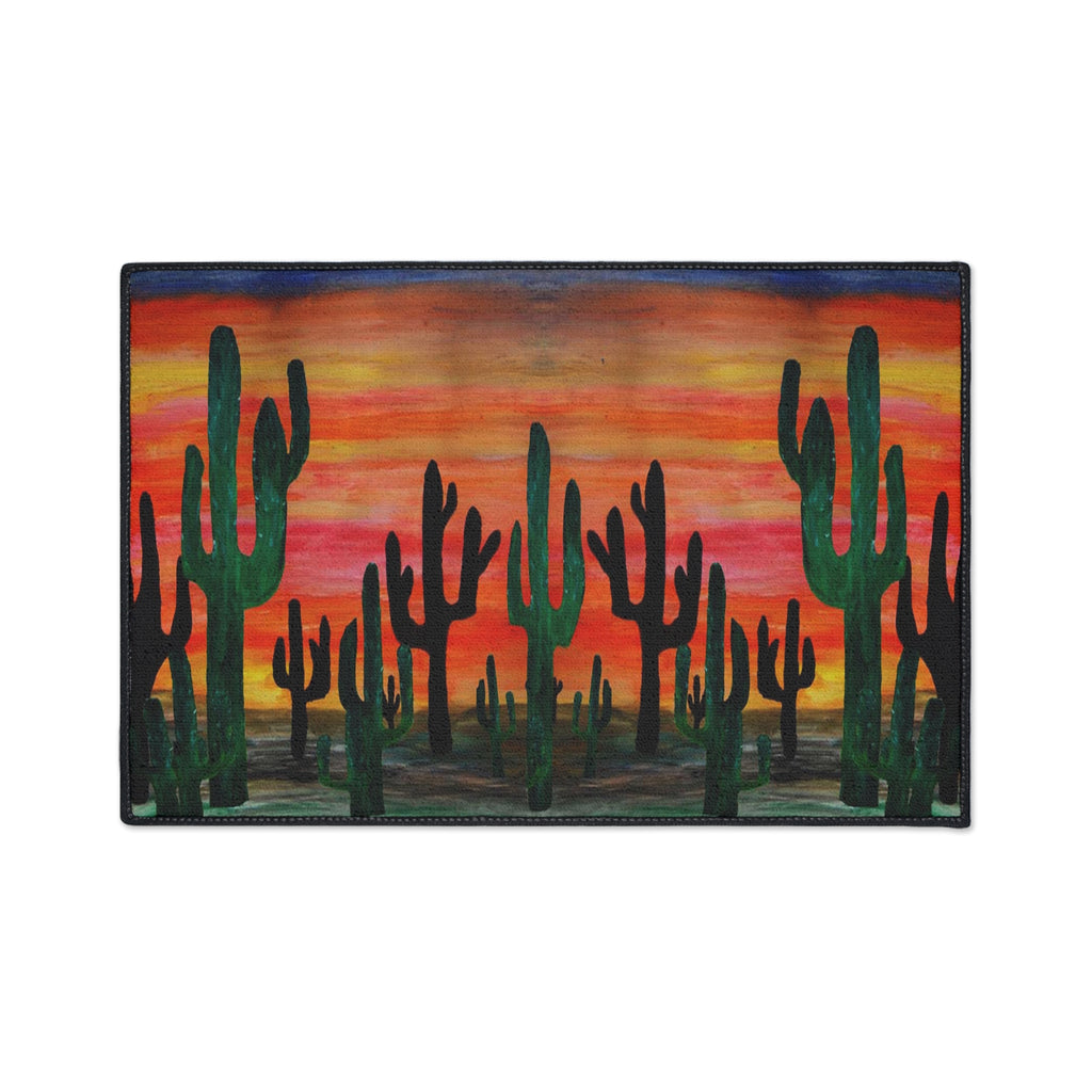 Desert Sunset Cactus Floor Mat
