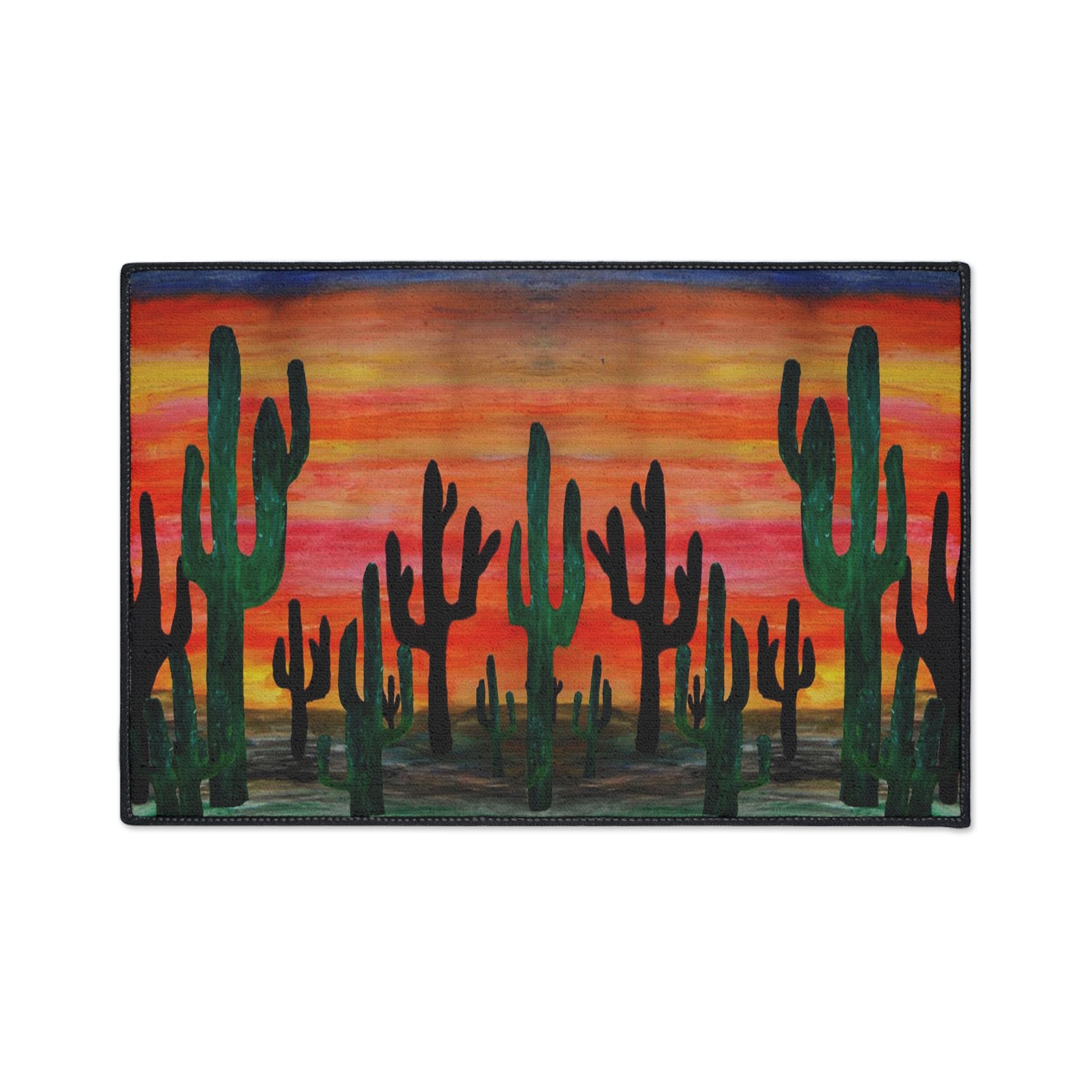 Desert Sunset Cactus Floor Mat