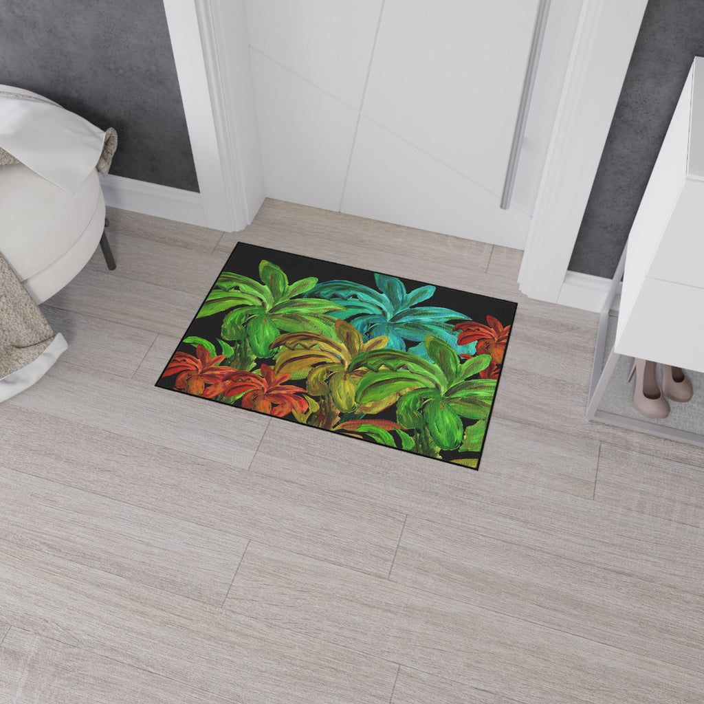 Tropical Palm Doormat — Colorful Heavy-Duty Floor Mat