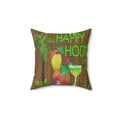 Happy Hour Tropical Pillow — Cocktail Bar Decorative Throw Pillow