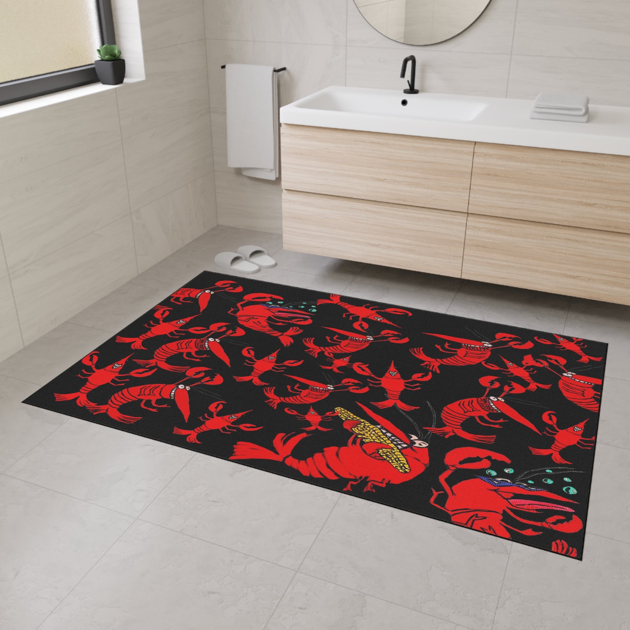 Crawfish Pattern Floor Mat — Heavy-Duty Non-Slip Doormat for Kitchen & Entry