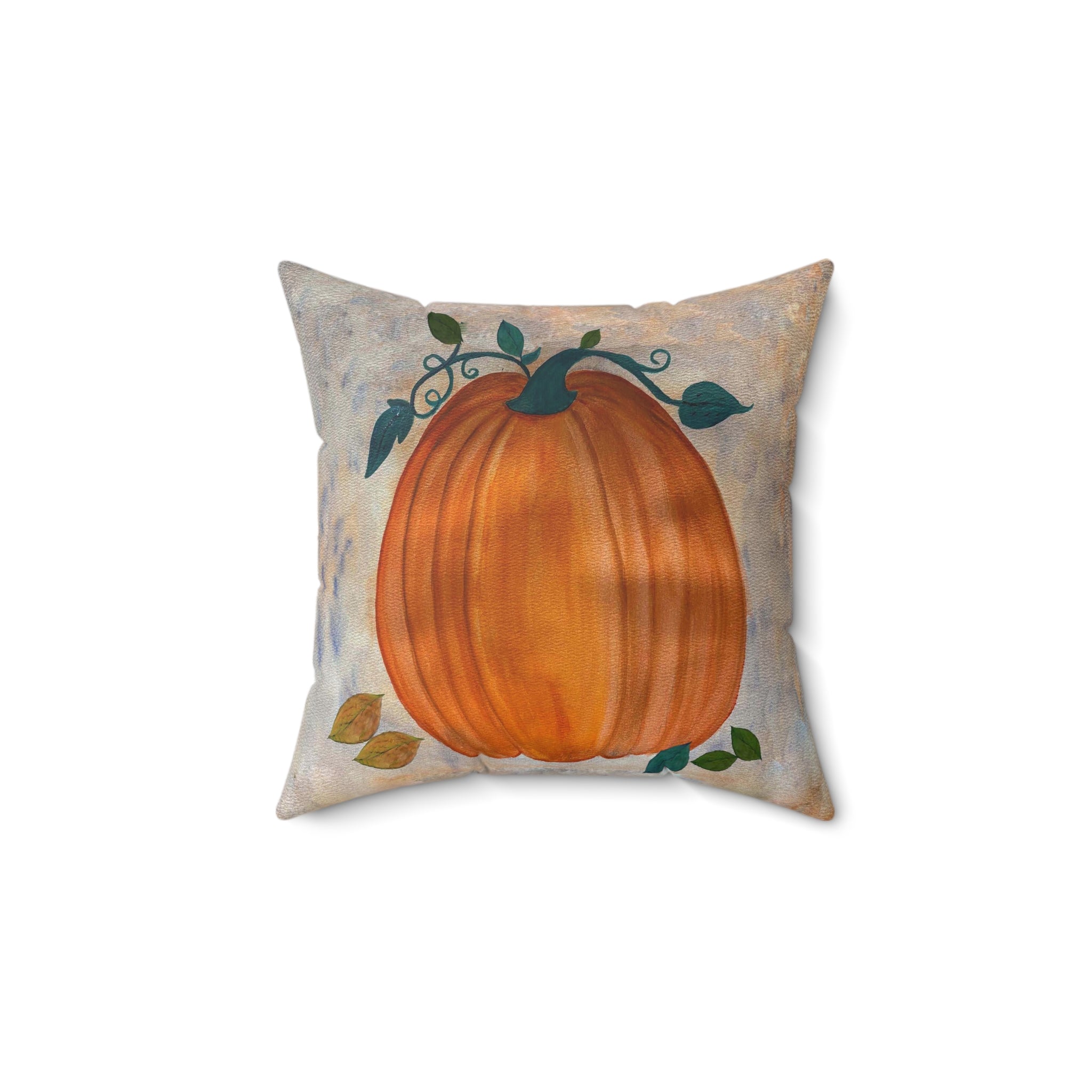 Thanksgiving Autumn Pumpkin Throw Pillow — Fall Decorative Square Pillow