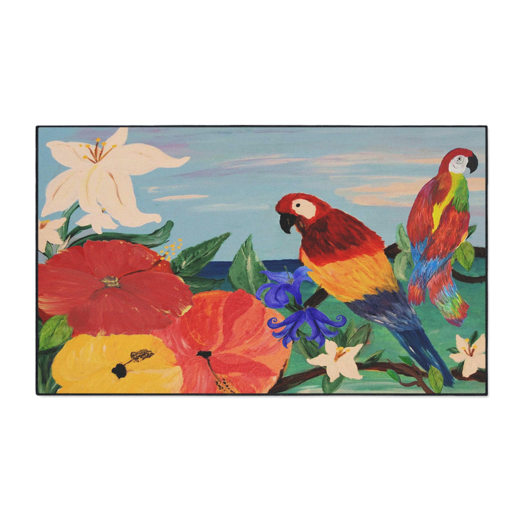 Tropical Parrot Door Mat — Heavy Duty Floral Floor Mat