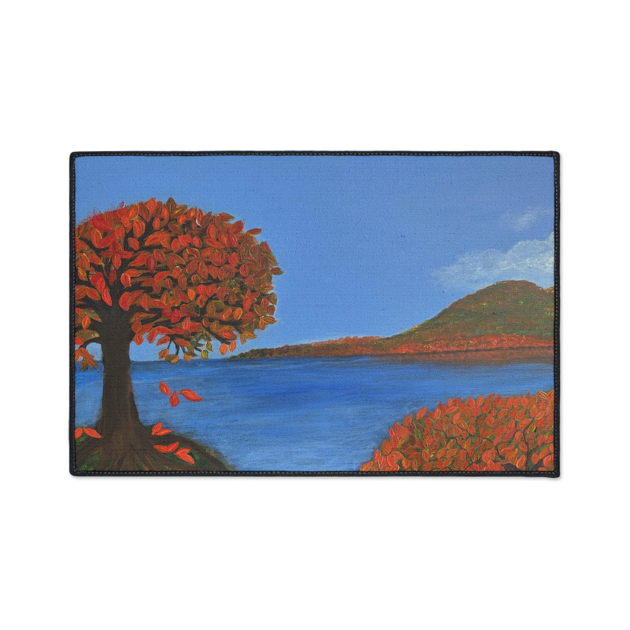 Autumn Lakeside Floor Mat — Heavy Duty Non-Slip Entrance Rug