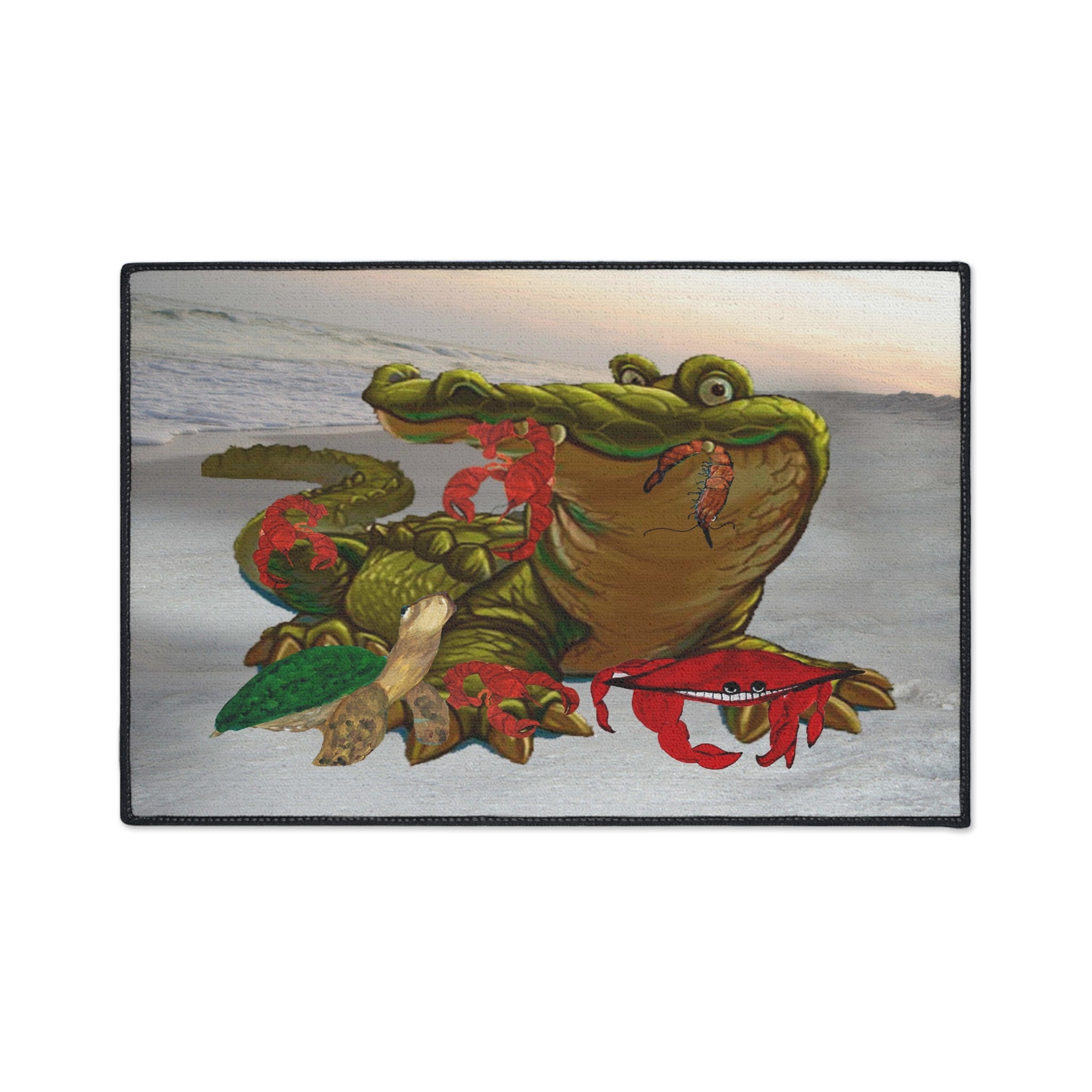 Alligator Beach Floor Mat — Heavy Duty Non-Slip Entrance Rug