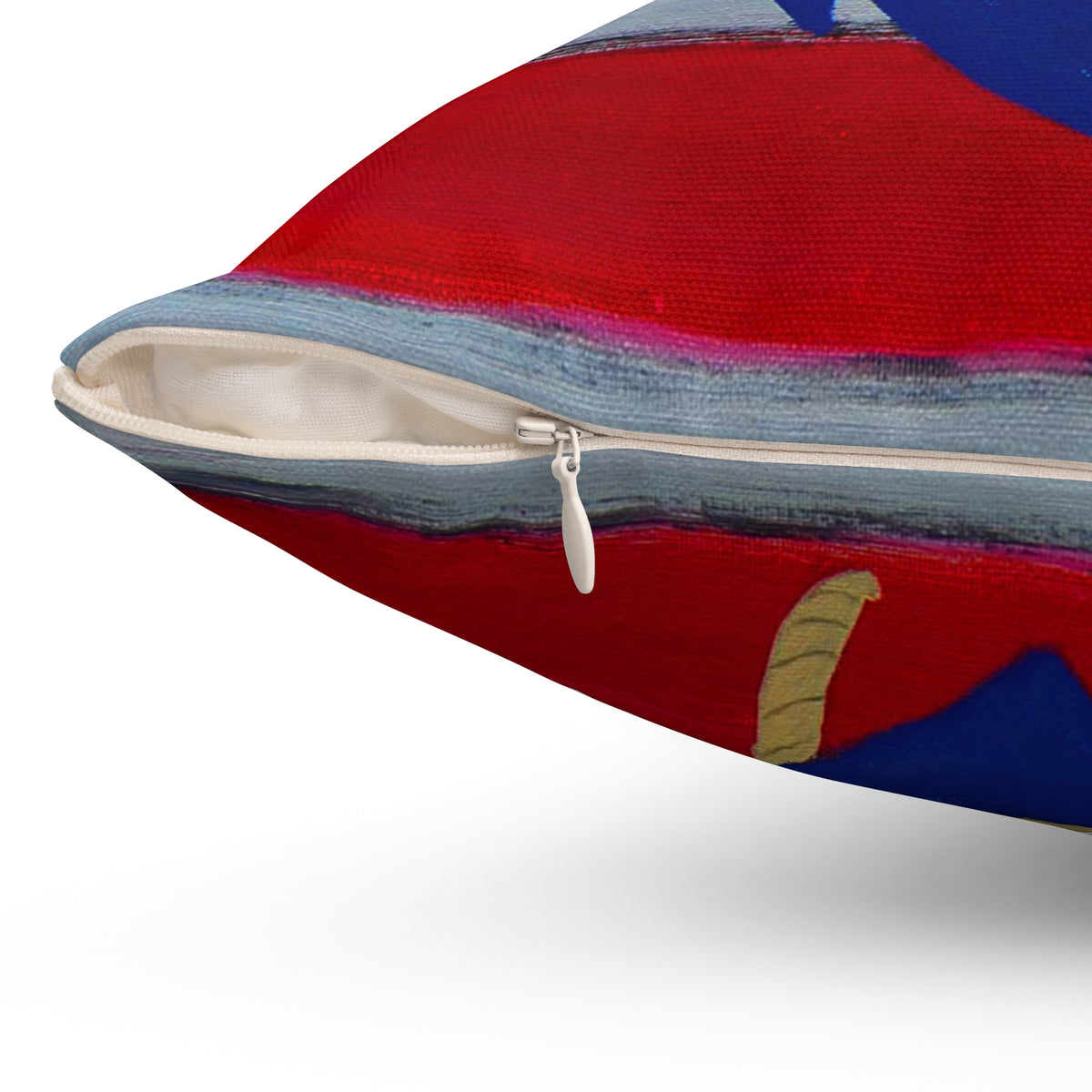 Nautical Anchor Pillow — Red & White Stripe Decorative Throw