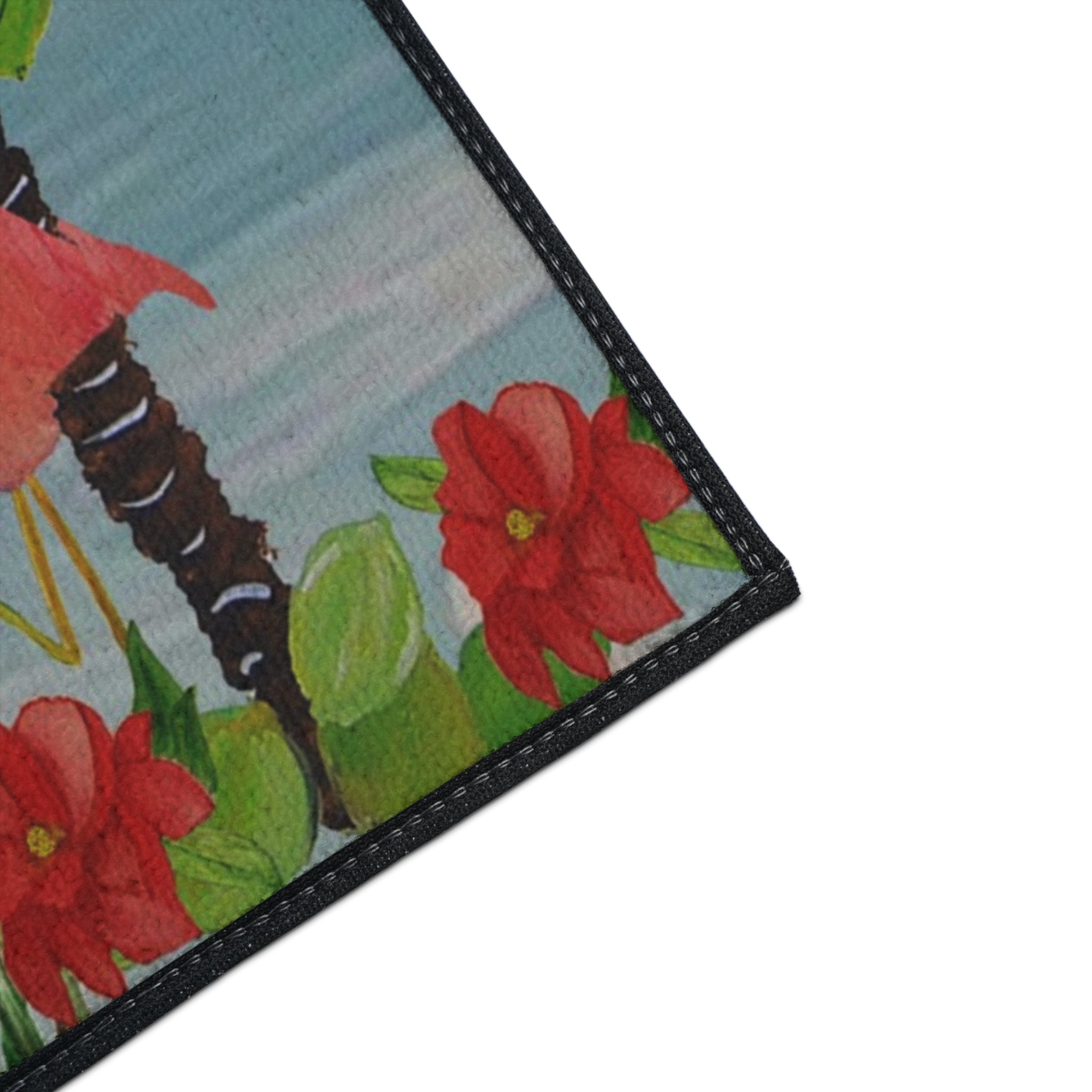 Tropical Flamingo Cocktails Doormat — "At '4' We Pour!" Heavy Duty Floor Mat