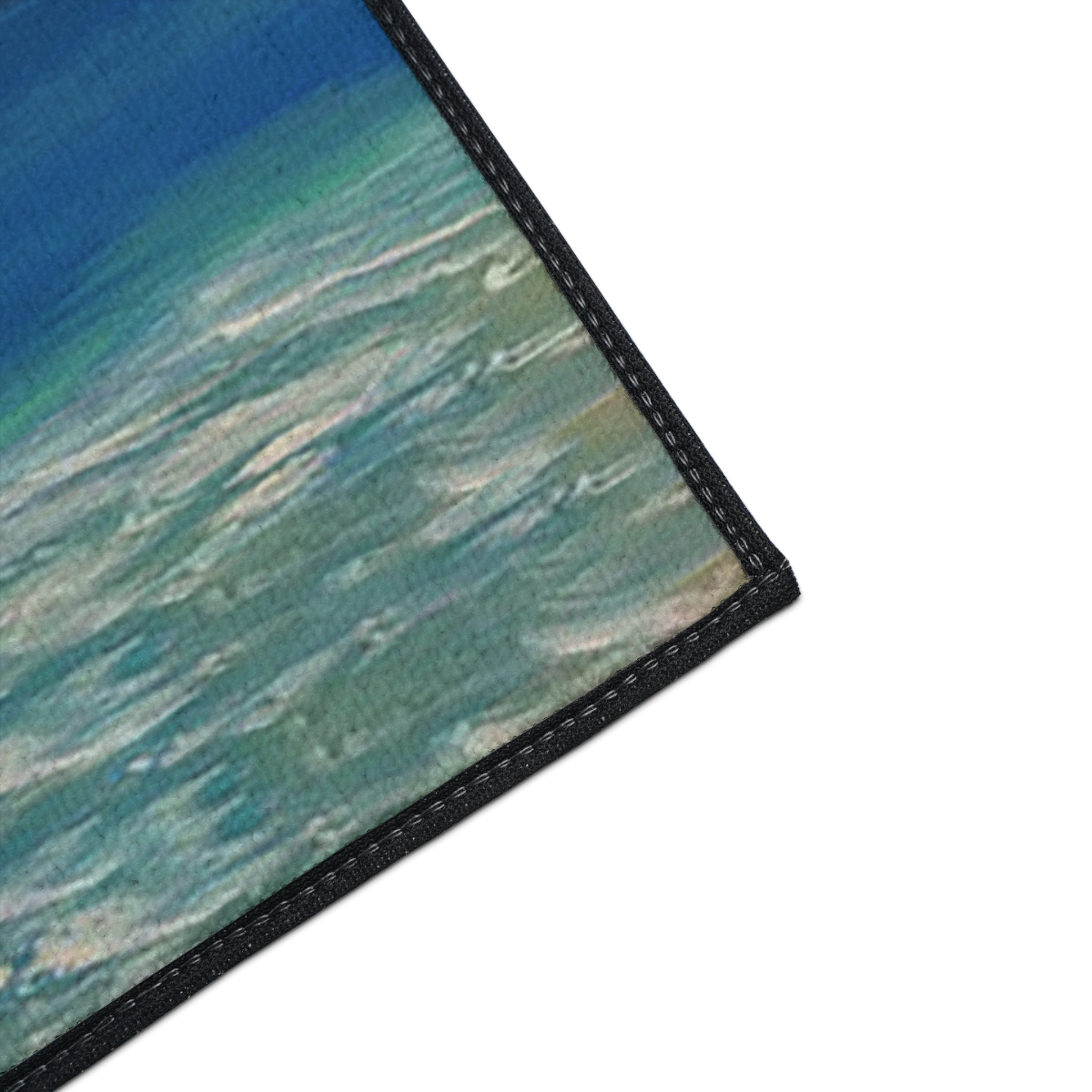 Coastal Sunset Floor Mat — Heavy-Duty Ocean Beach Entrance Rug