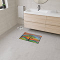 Retro Colorful Tree Heavy-Duty Floor Mat — Vibrant Abstract Welcome Rug