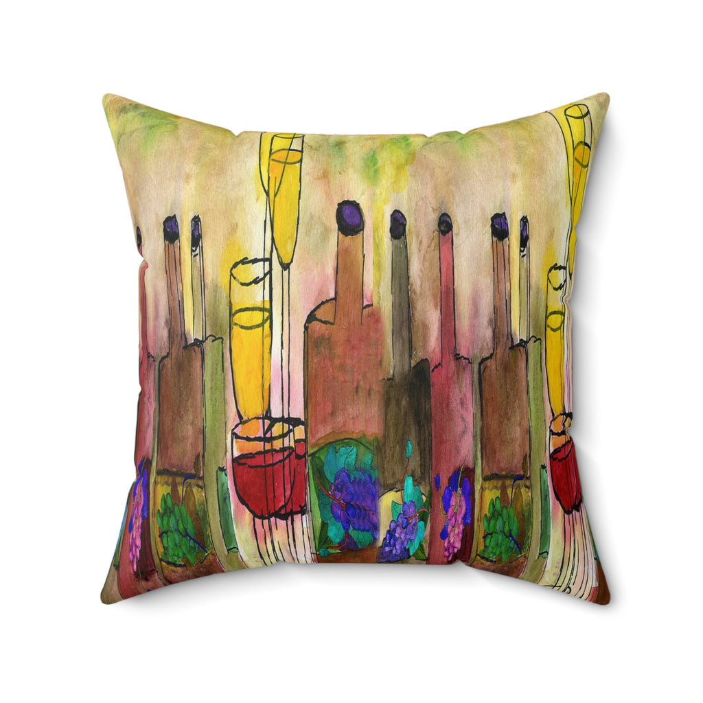 Tuscany Wine Bar Decorative Pillow — Abstract Candlelight Art