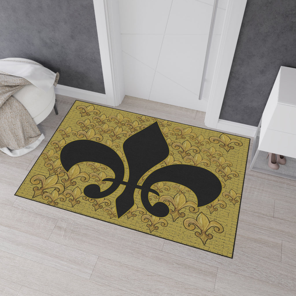 Fleur-de-Lis Heavy Duty Floor Mat – Durable Entry Rug with Classic French Emblem
