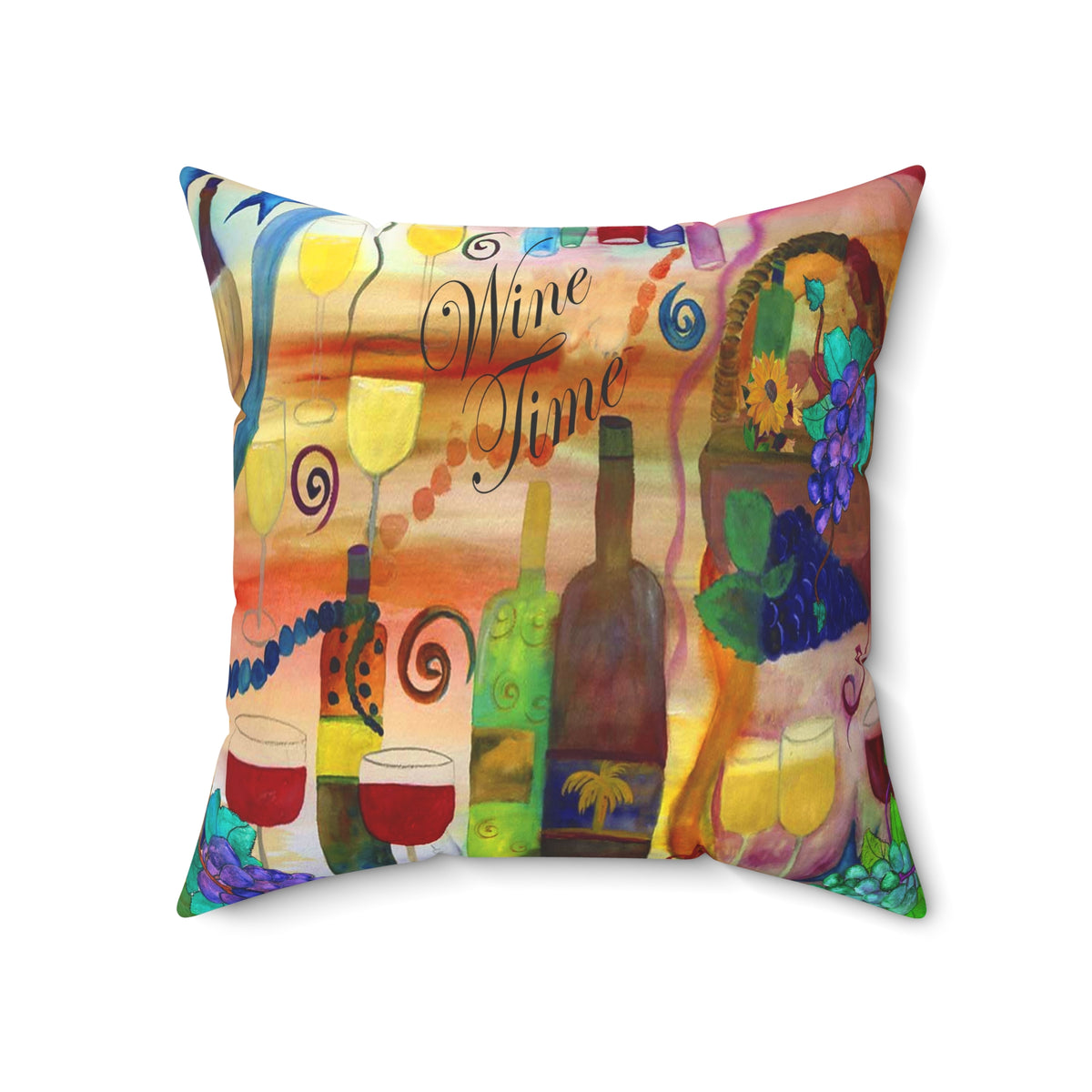 Wine Time Decorative Pillow