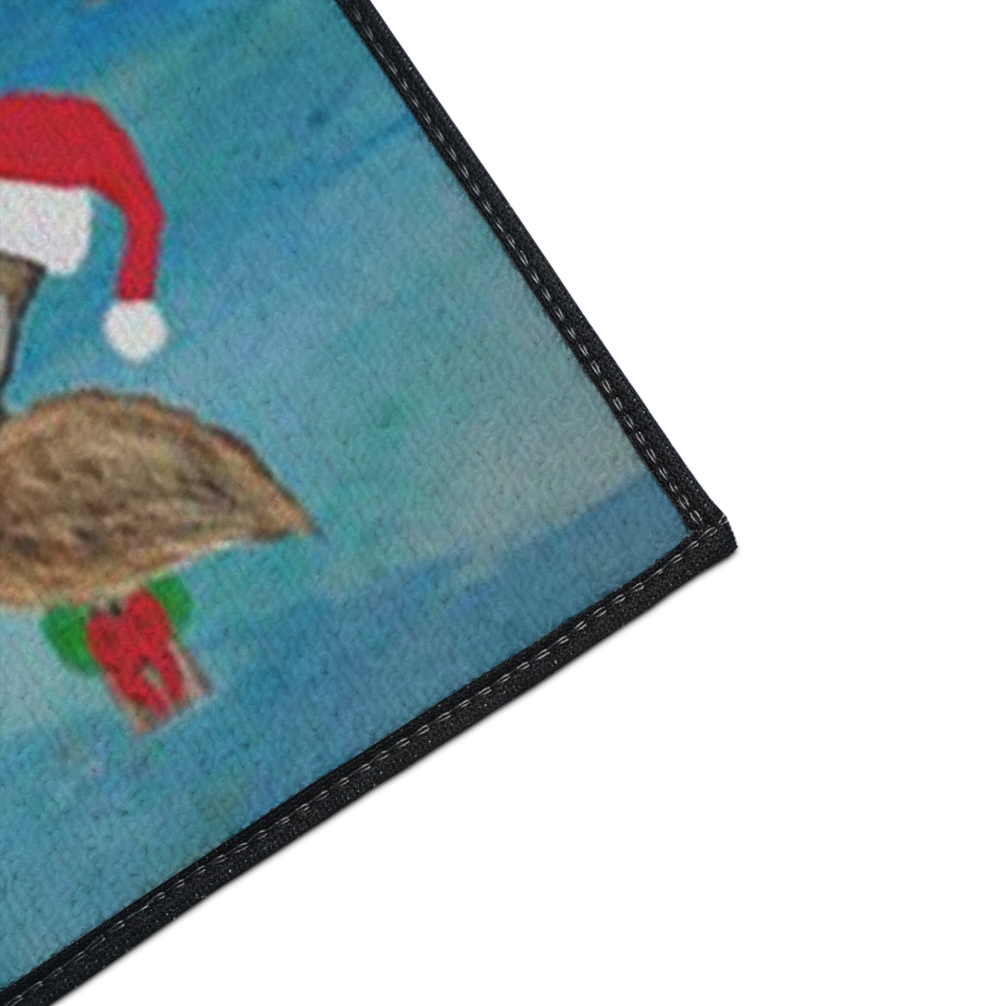 Christmas Beach Mat — Merry Christmas Coastal Holiday Doormat