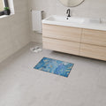 Blue Crab party Ocean Waves Heavy-Duty Floor Mat — Abstract Seascape Entrance Mat