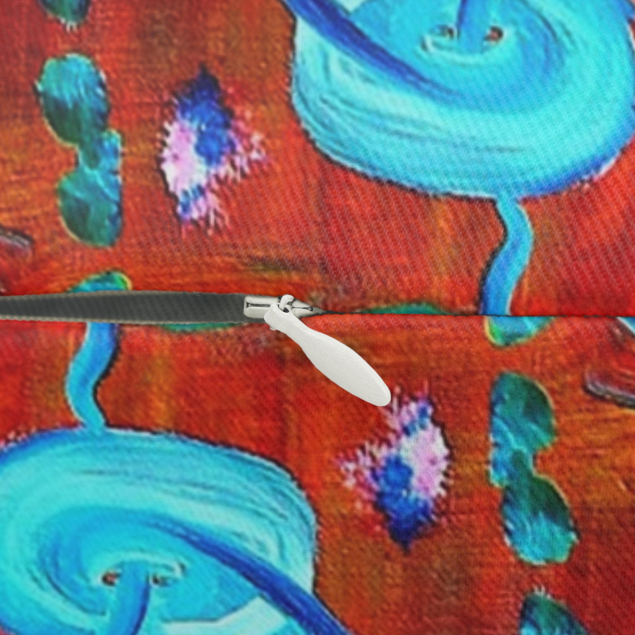 Abstract Floral Colorful Spun Polyester Lumbar Pillow from my intuitive art
