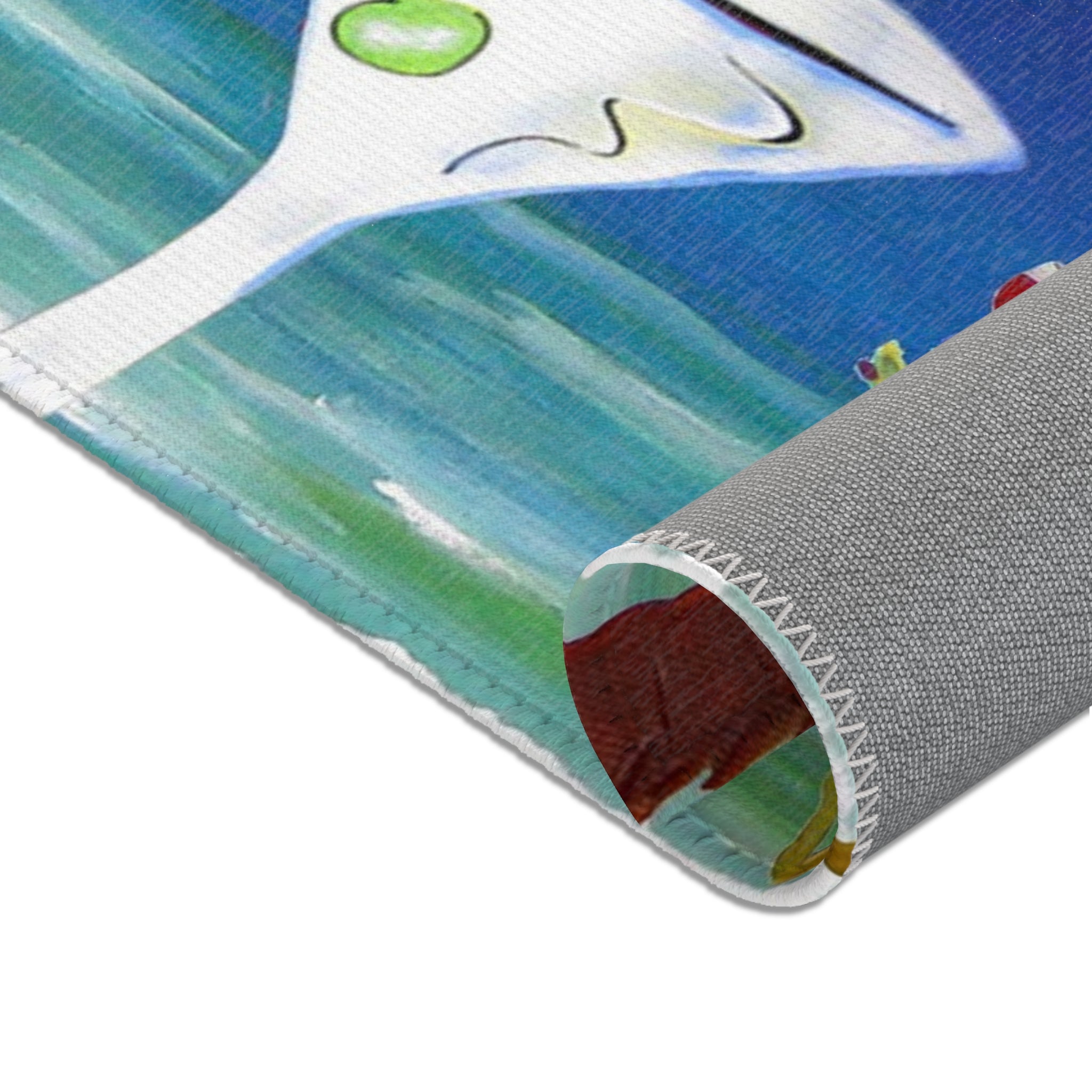 Tropical Flamingo 'At 4 We Pour' Area Rug – Beach Bar Cocktail Mat