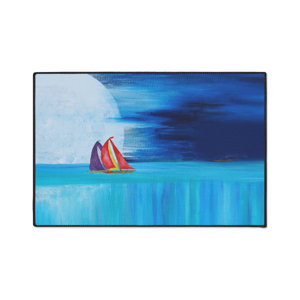 Sailboat Moonlight Heavy-Duty Floor Mat