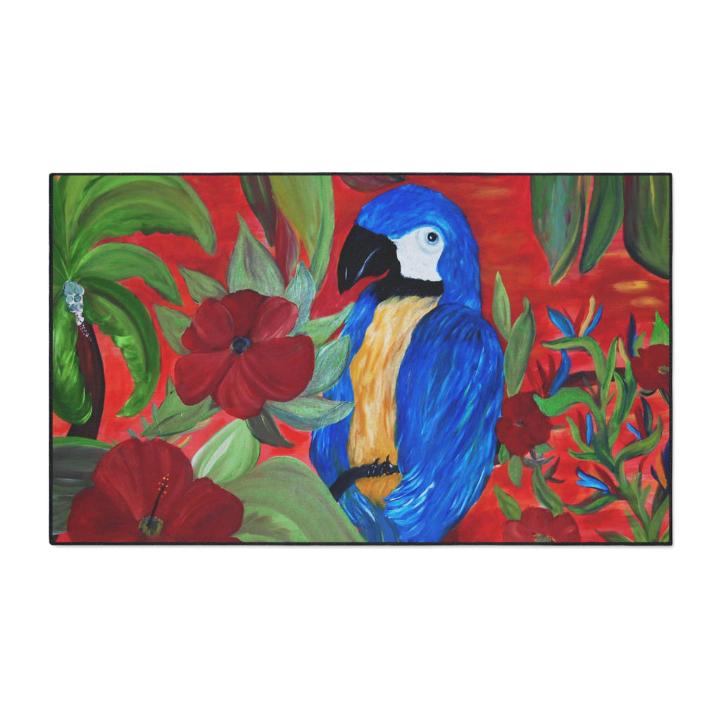 Tropical Macaw Floor Mat — Heavy-Duty Non-Slip Door Rug