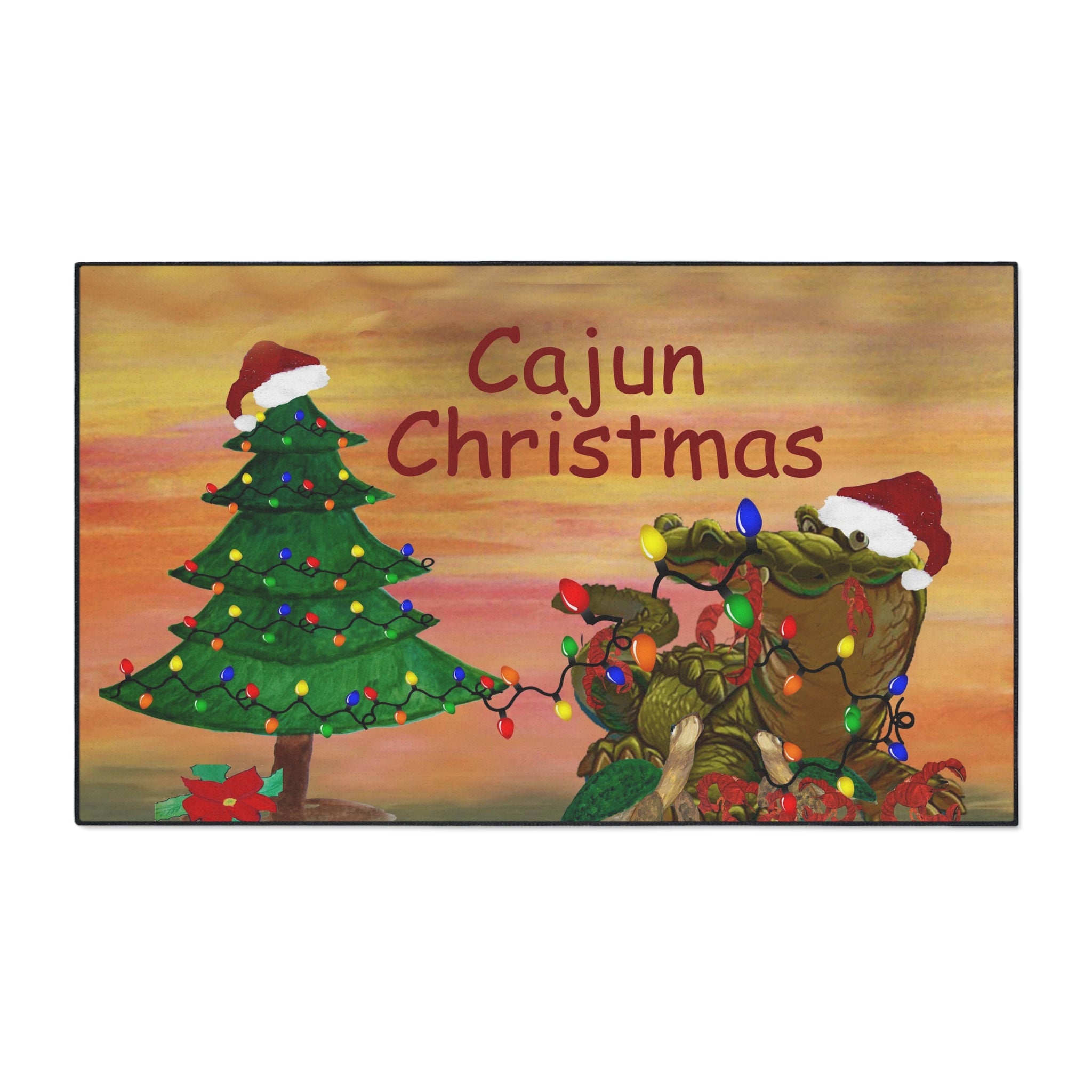 Cajun Christmas Heavy-Duty Floor Mat