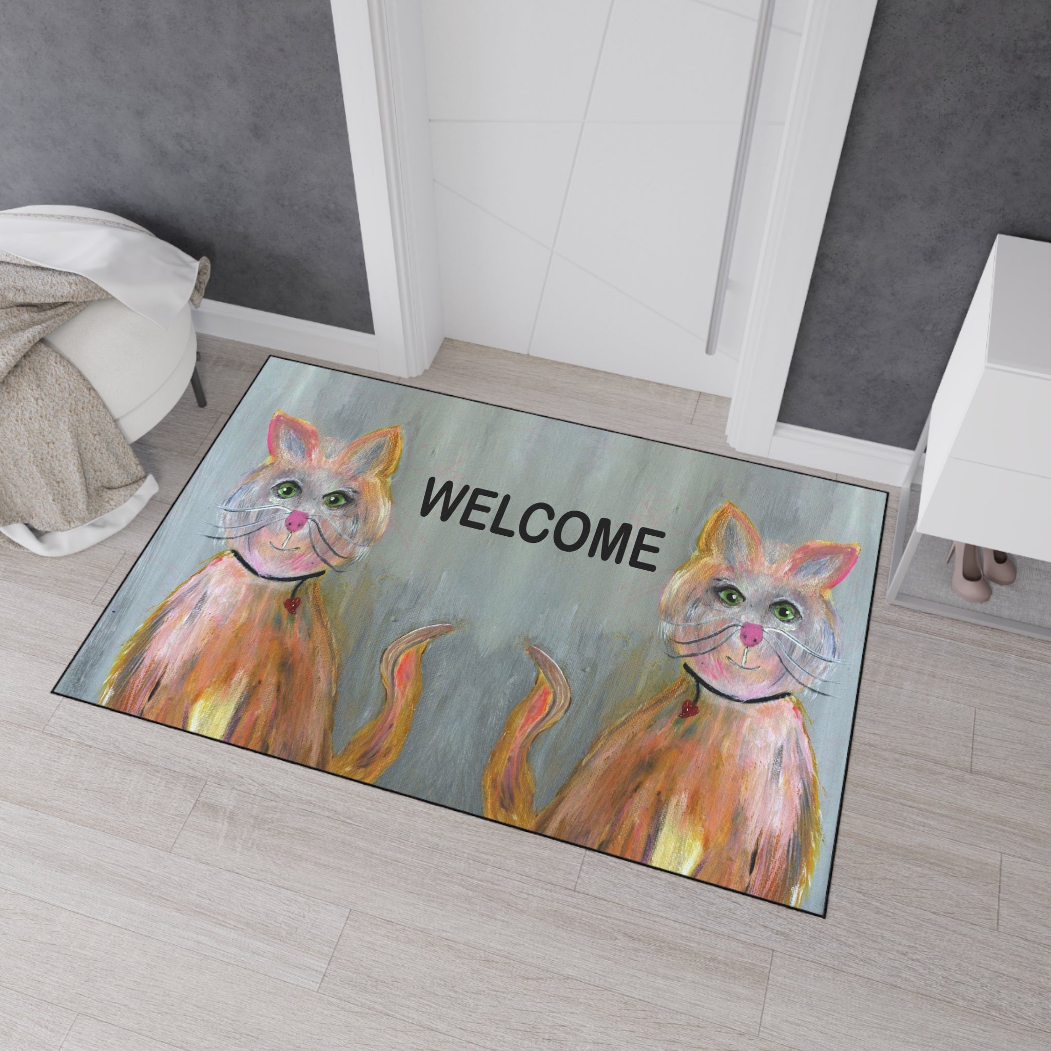 Welcome Cat Heavy Duty Floor Mat