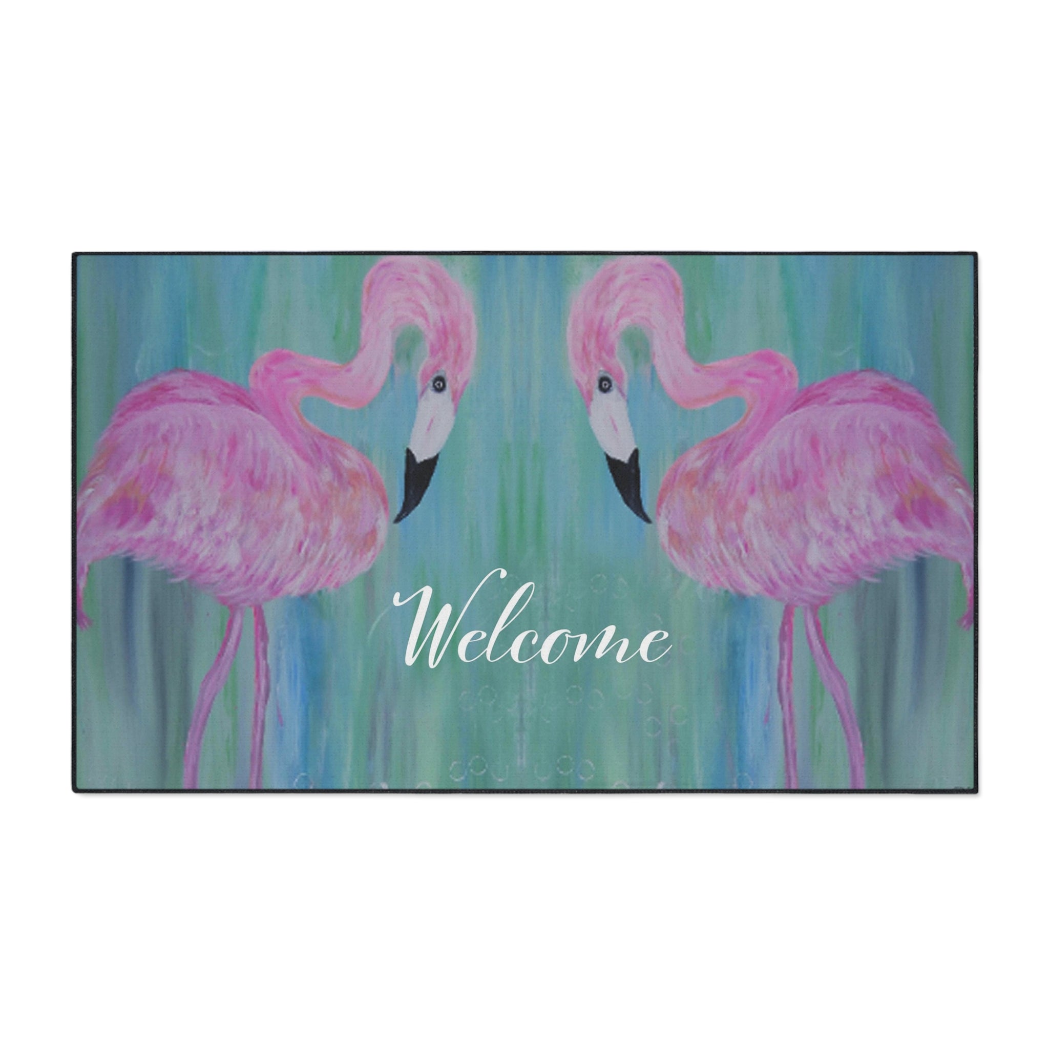 Flamingo Welcome Floor Mat — Heavy Duty Outdoor/Indoor Doormat