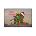 Cajun Christmas Floor Mat – Heavy Duty Holiday Welcome Mat with Crab & Gator Lights