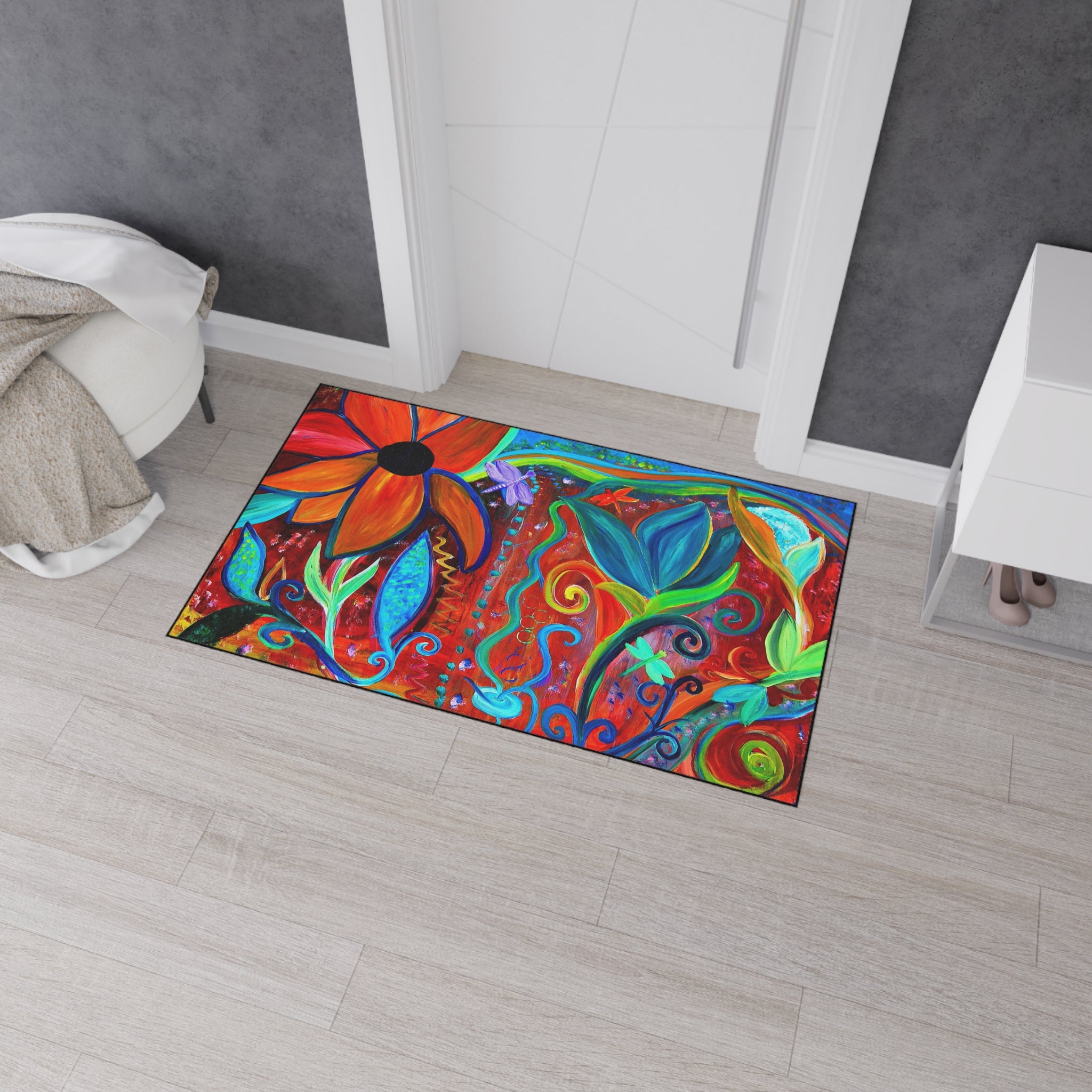 Floral Vivid Heavy Duty Floor Mat