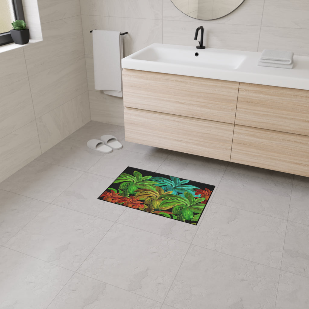 Tropical Palm Doormat — Colorful Heavy-Duty Floor Mat